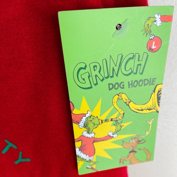 THE GRINCH Dog Hoodie Pet Sweatshirt Size Large - Picture 7 of 8